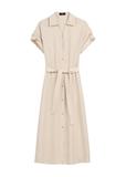 Light beige long dress with short sleeves SUKDT-0180A-1A(W26)