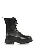 Women's leather ankle boots in black color BUTYD-1004-99(Z24)