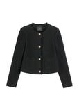 Black short women's jacket ZAKDT-0041-99(W26)