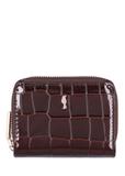Small brown croco women's wallet POREC-0352A-1I(Z26)