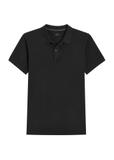 Men's black polo shirt POLMT-0055A-99(W26)