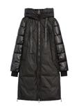 Women's black winter jacket with hood KURDT-0478-99(Z25)