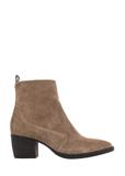 Women's suede ankle boots in cool beige BUTYD-1005A-1K(Z26)
