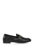 Women's black leather moccasins with buckle BUTYD-1075-99(W25)