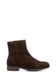 Dark brown suede women's ankle boots BUTYD-1193-1I(Z26)