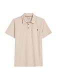Men's light beige polo shirt POLMT-0088-1A(W26)
