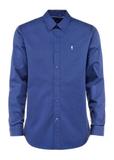 Blue cotton men's shirt KOSMT-0342-61(W25)