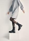 Black leather women's boots BUTYD-1092-99(Z25)