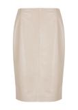 Beige leather skirt SPCDS-0031-1365(W24)