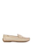 Beige leather women's loafers BUTYD-1054A-81(W25)