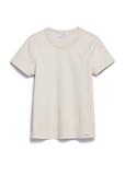 Beige cotton women's T-shirt TSHDT-0144-80(Z25)