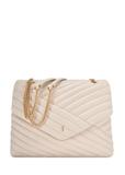 Cream leather women's handbag with quilting TORES-1286-0B(W26)