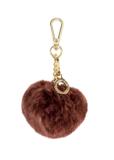 Burgundy pompom keychain BRELOK-117A-49(Z25)