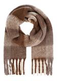 Brown women's scarf with wool SZADT-0234-1L(Z26)