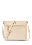 Cream leather women's shoulder bag TORES-0896C-12(W25)