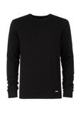 Black men's sweater SWEMT-0127-99(W23)