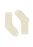 Beige dotted women's socks SKADT-0058A-12(Z23)
