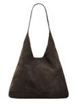 Dark brown leather shopper bag TORES-1307-1I(W26)