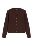 Brown woolen women's cardigan KARDT-0058-1I(Z26)