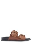 Camel leather women's flip-flops BUTYD-1161-1D(W26)