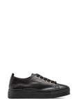 Women's high black leather sneakers BUTYD-1062-99(W26)