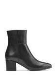 Women's leather ankle boots in black BUTYD-1186-99(Z25)