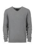 Grey men's heart-shaped sweater SWEMT-0136-91(Z23)