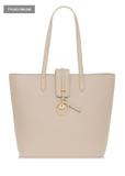 Beige women's shopper bag TOREC-0937A-81(W25)