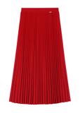 Red pleated midi skirt SPCDT-0096-4B(W26)