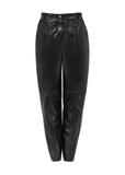 Black women's leather pants SPODS-0039-5344(Z24)