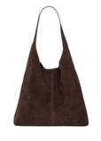 Brown suede shopper bag TORES-1403-1H(Z26)
