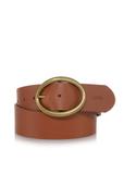 Brown leather women's belt PASDS-0264-89(W23)