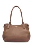 Dark beige leather shopper bag TORES-1360-1K(Z26)