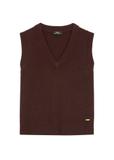 Women's woolen vest in brown color SWEDT-0253-1I(Z26)