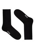 Black ribbed long women's socks SKADT-0072-99(W26)