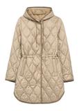 Dark beige women's quilted jacket KURDT-0654-1B(W26)