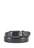 Navy blue men's leather belt PASMS-0256-69(Z25)