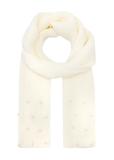 Women's white wool scarf SZADT-0211-11(Z25)