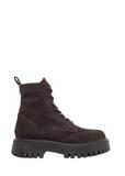 Women's suede ankle boots in brown color BUTYD-1289-1I(Z26)