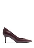 Burgundy leather women's pumps BUTYD-1031A-4D(Z26)