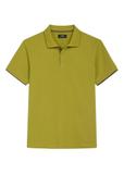 Olive cotton polo shirt POLMT-0045B-8E(W26)