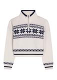 Cream women's sweater with Norwegian pattern SWEDT-0273-0B(Z26)