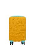 Small orange suitcase on wheels WALAB-0087-3B-18(W26)
