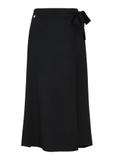 Long black skirt with pleat SPCDT-0085-99(W24)