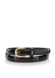 Black thin leather belt for women PASDS-0281-99(Z25)