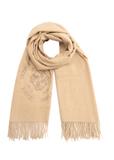 Beige women's scarf with a wool blend SZADT-0146-81(Z25)