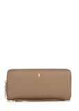 Beige leather women's belt wallet PORES-0892-81(Z23)