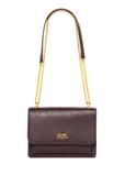 Burgundy women's handbag with monogram TOREC-1155-4P(Z26)