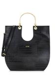 Black women's croco handbag TOREC-0728-97(Z24)