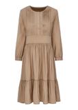 Beige pleated mini dress SUKDT-0122A-81(W24)